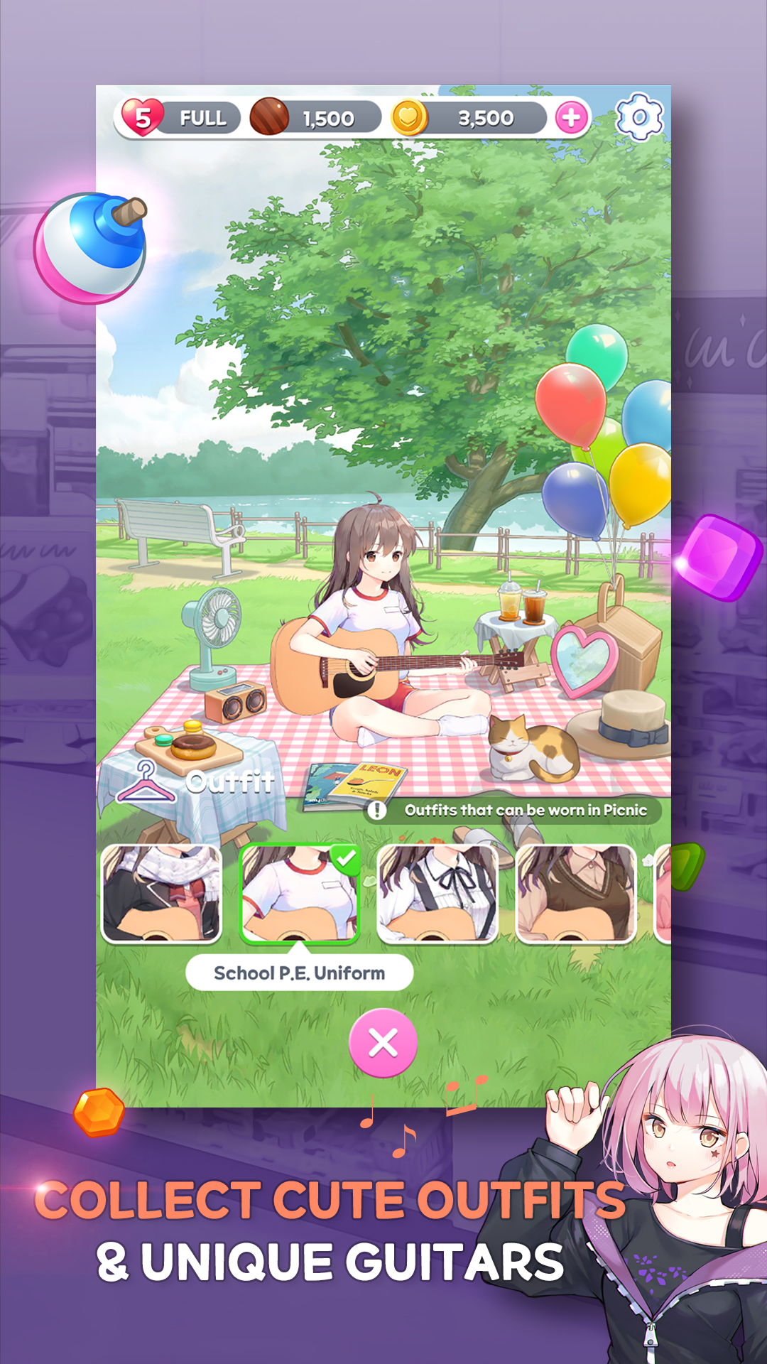 Guitar Girl Match 3 mod apk screenshot 3