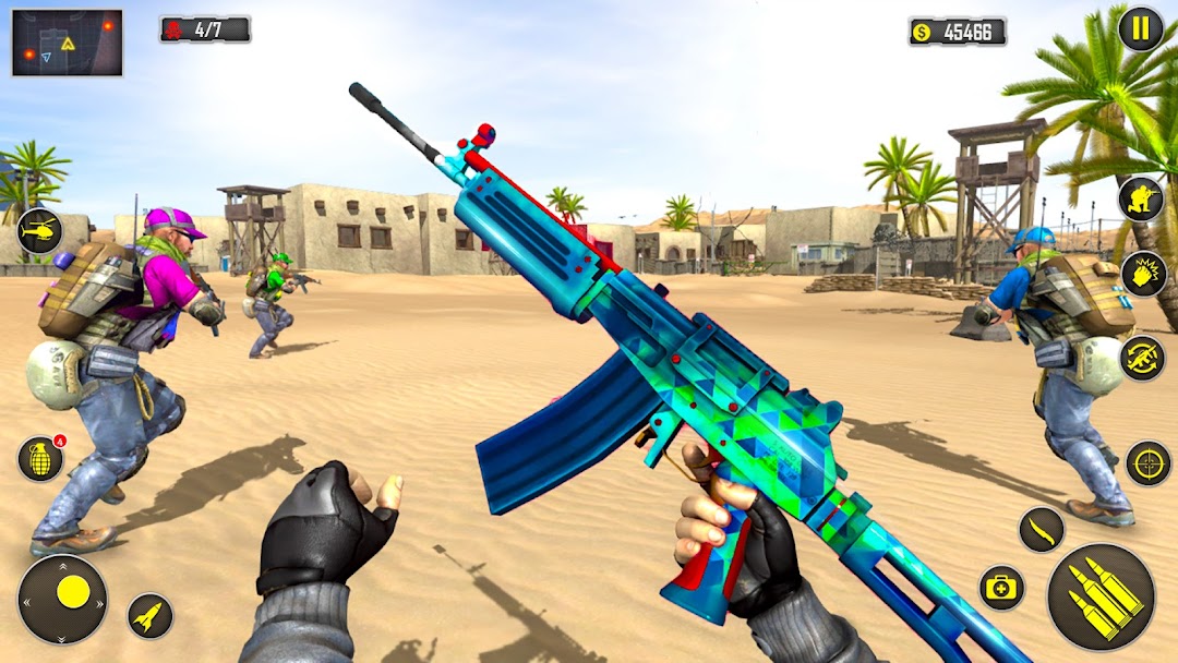 Fps Shooting Strike: Gun Games mod apk screenshot 1