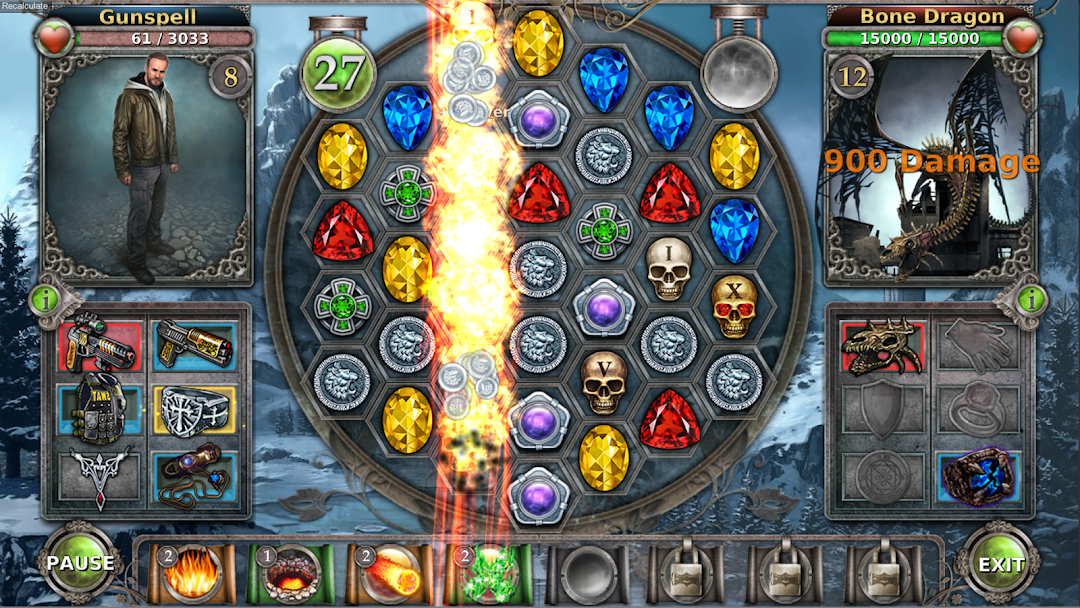 Gunspell - Match 3 Puzzle RPG mod apk screenshot 1